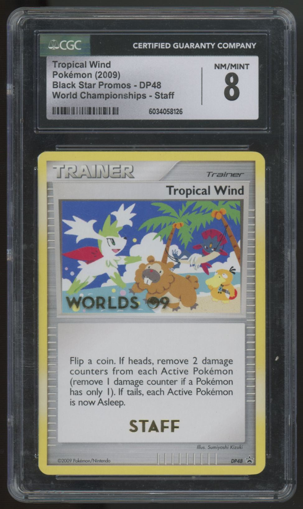 2009 Pokemon Tropical Wind World Championships Staff Promo DP48 CGC 8