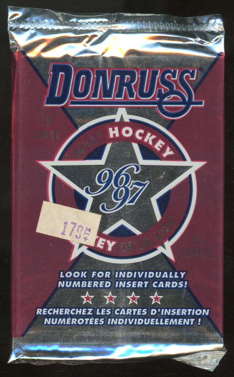 1996-97 Donruss Hockey Lot of 10 Sealed Packs + 2 1999-00 MVP Packs