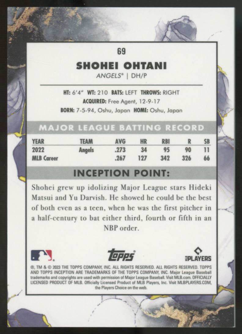 2023 Topps Inception Shohei Ohtani Green #69