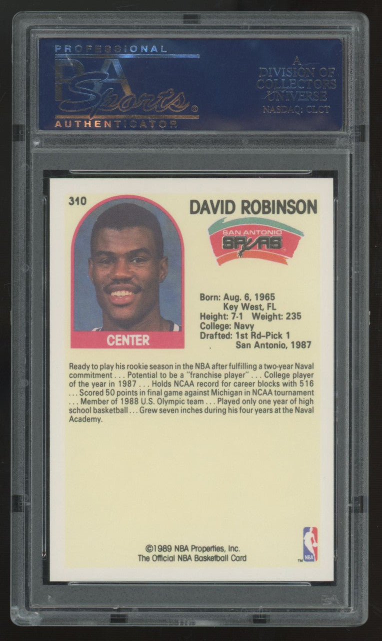 1989-90 Hoops David Robinson RC #310 PSA 9 *906