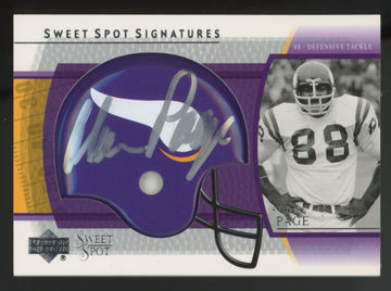 2004 Upper Deck Sweet Spot Alan Page Sweet Spot Signatures Auto #SS-AP