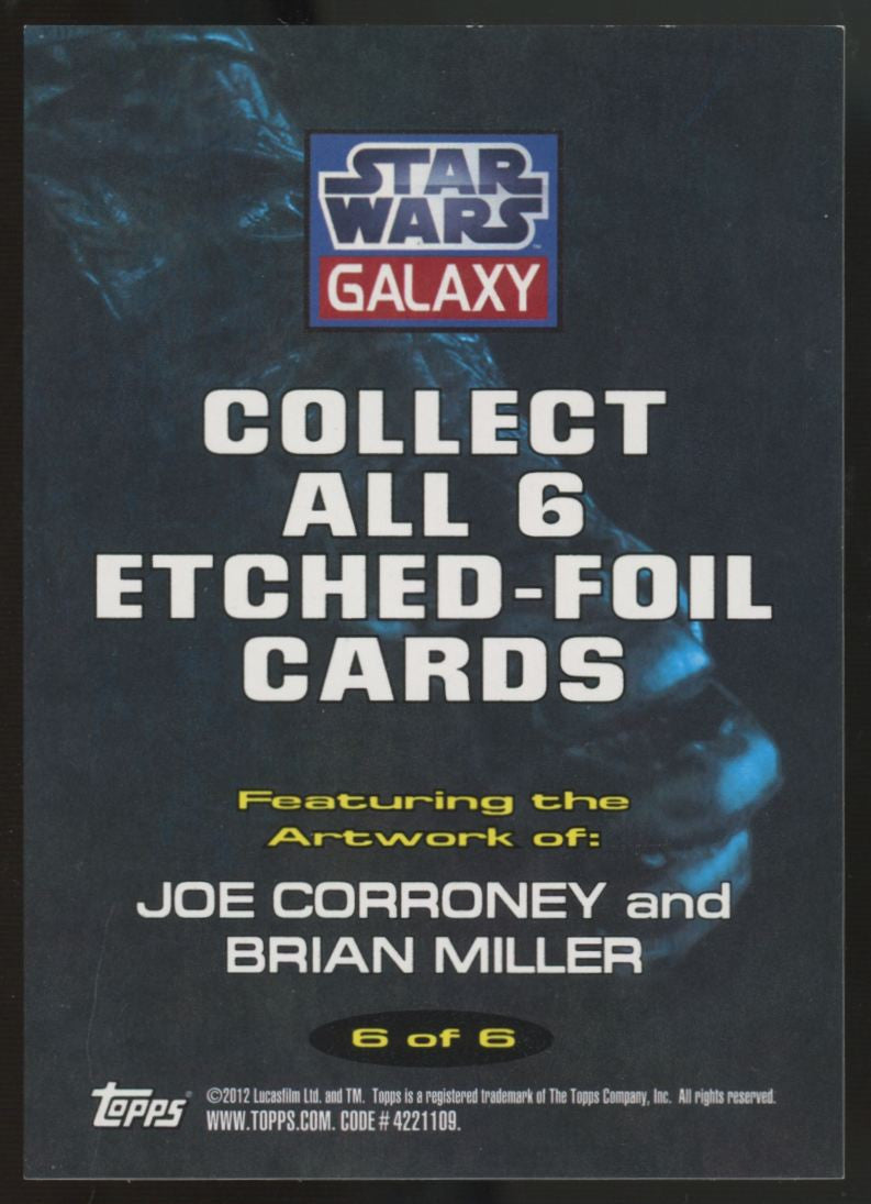 2012 Topps Star Wars Galaxy Darth Talon/Lumiya Etched Foil #6