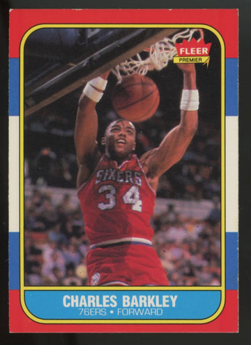 1986-87 Fleer Premier Charles Barkley RC #7 EX