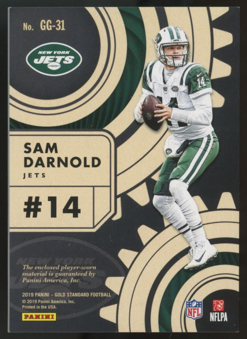 2019 Panini Gold Standard Sam Darnold Prime Gold Gear Patch /49 #GG-31