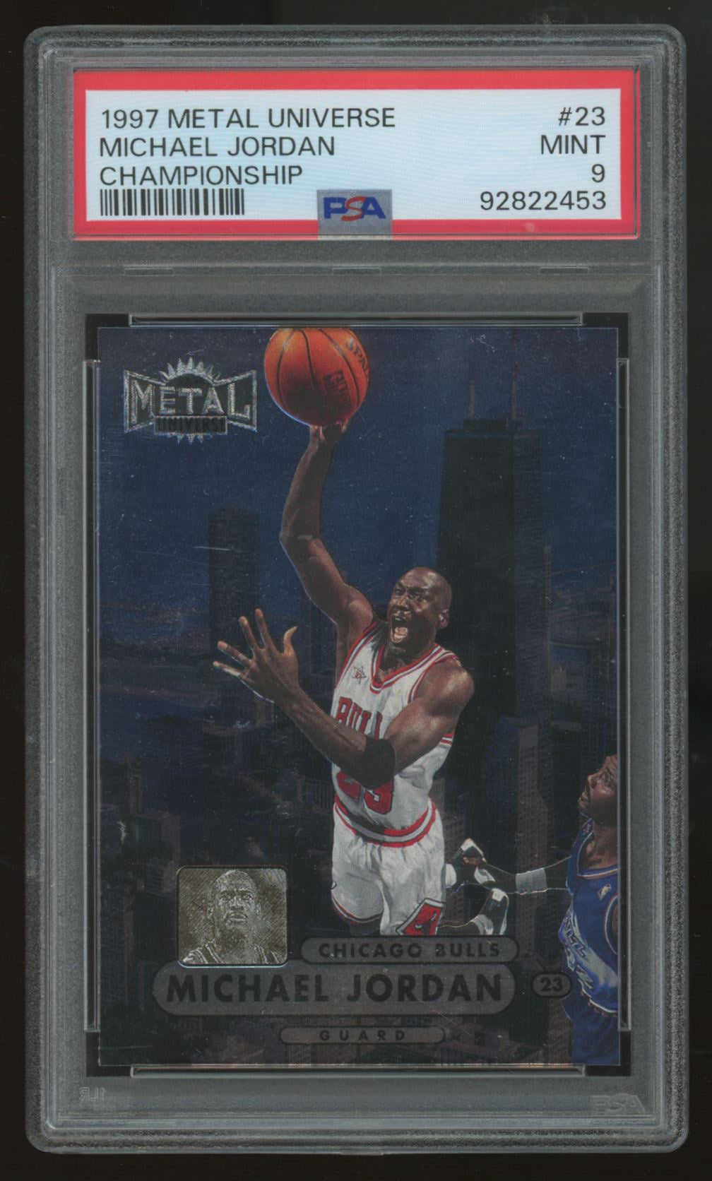 1997-98 Skybox Metal Universe Michael Jordan Championship #23 PSA 9