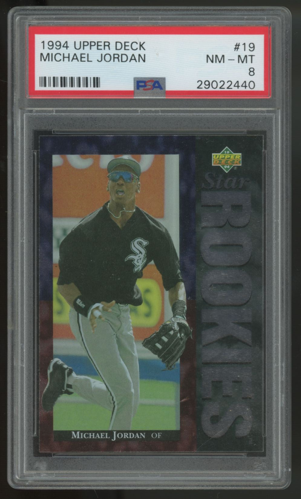 1994 Upper Deck Michael Jordan RC Star Rookies #19 PSA 8