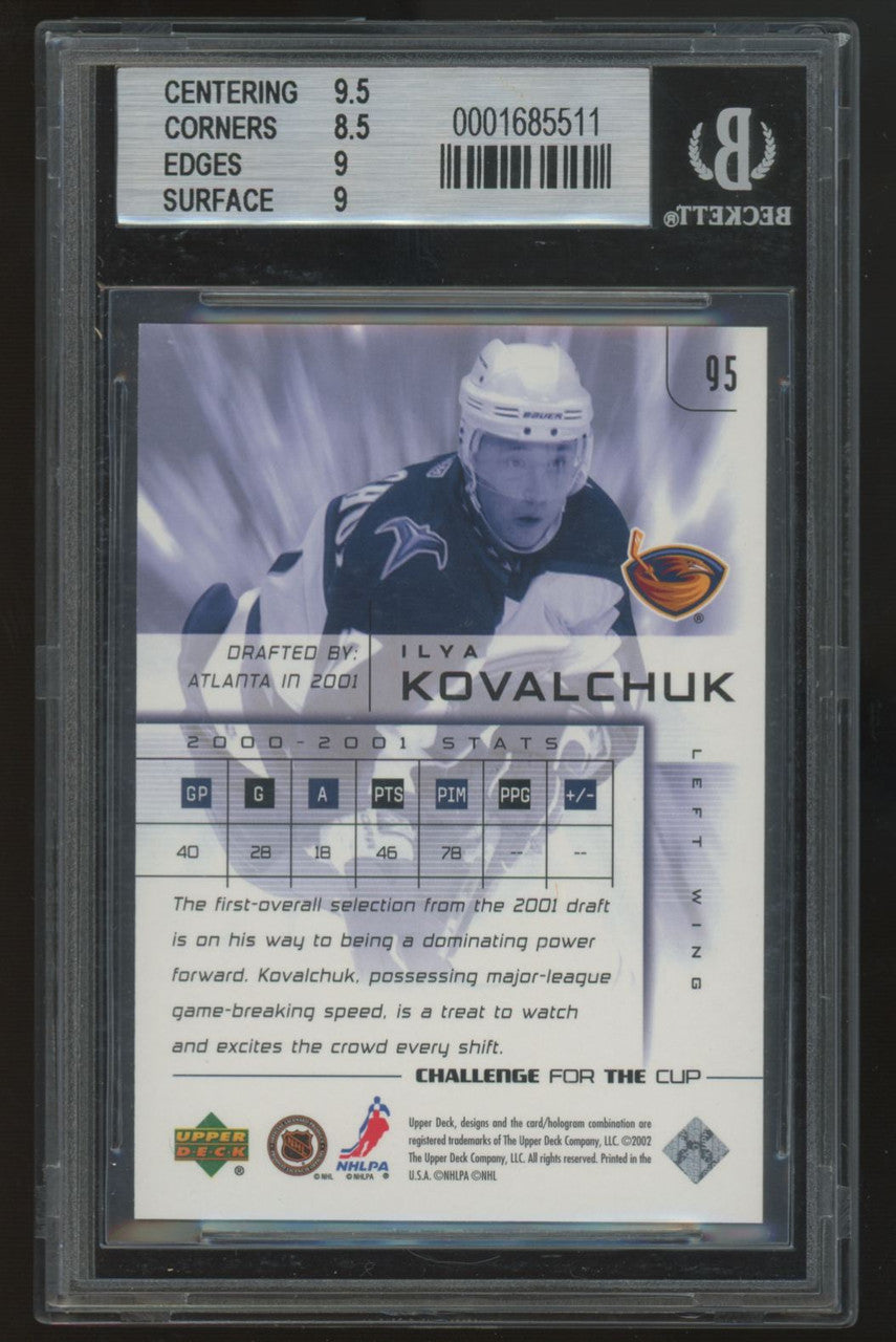 2001-02 UD Challenge For The Cup Ilya Kovalchuk RC Up & Comers /1000 #95 BGS 9