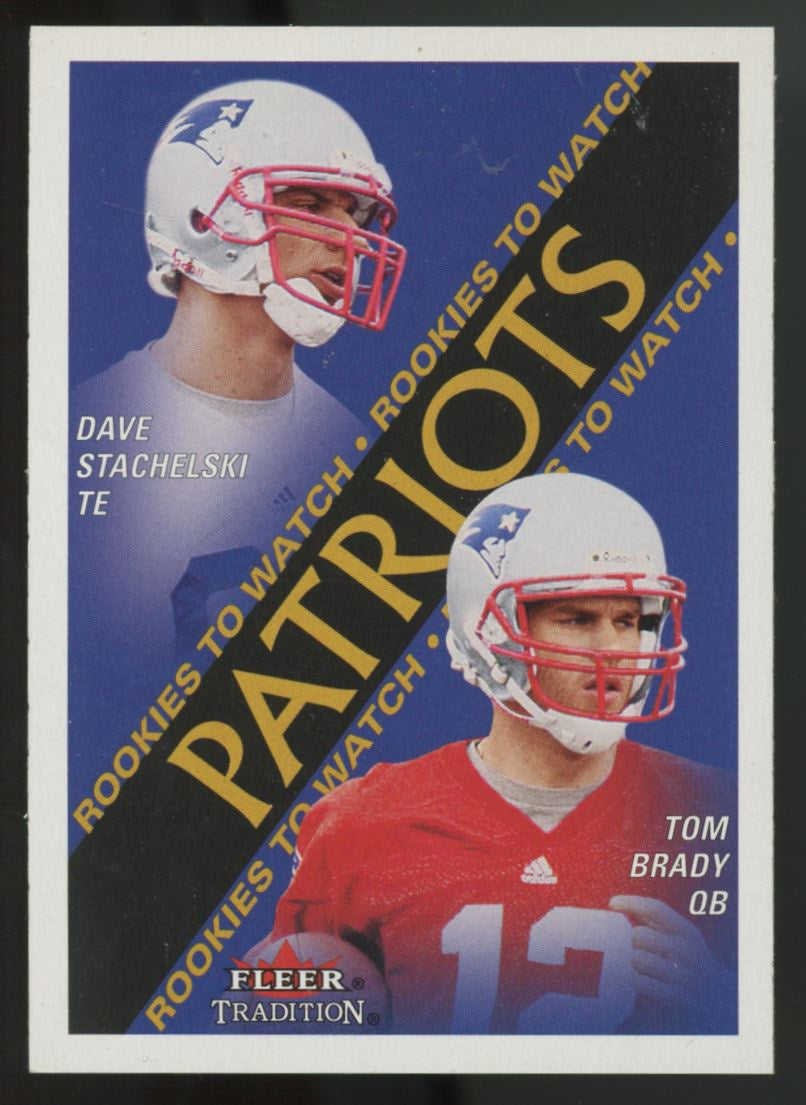 2000 Fleer Tradition Tom Brady RC Rookies To Watch #352 "A"
