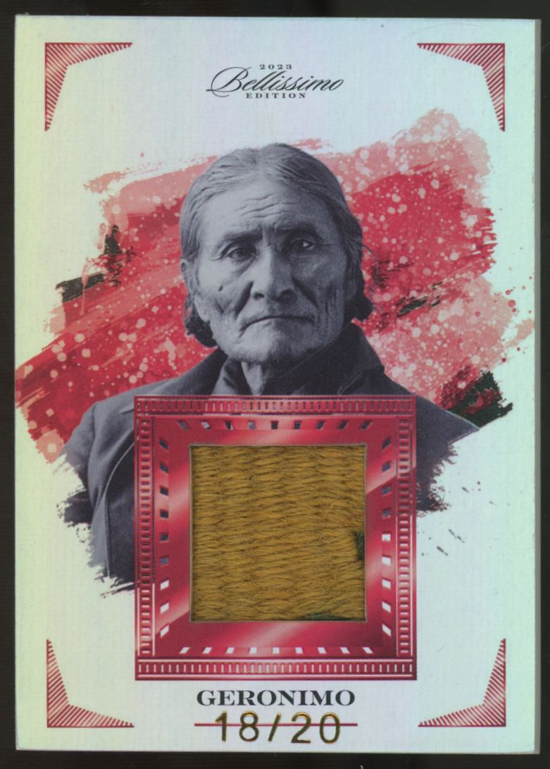 2023 Keepsake Bellissimo Edition Geronimo Blanket Relic Patch /20 #84