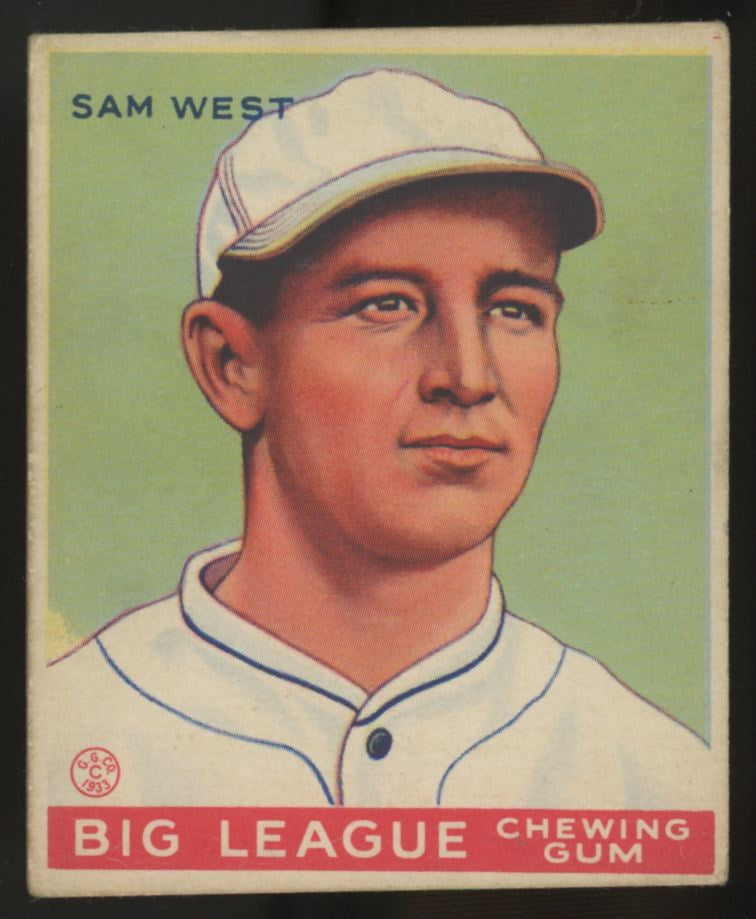 1933 Goudey Sam West #166 VG/EX (Trimmed)