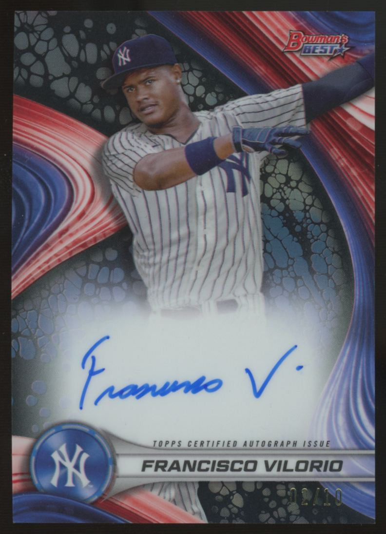 2024 Bowman's Best Francisco Vilorio Best Of '24 Black Auto /10 #B24-FV