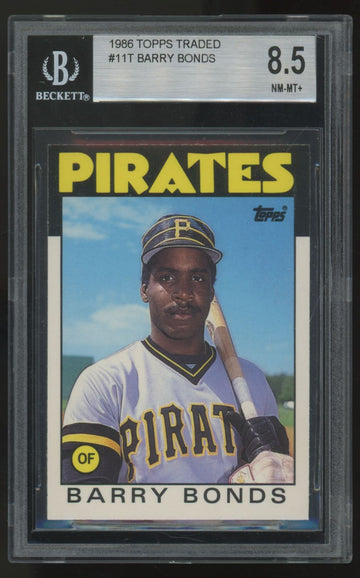 1986 Topps Traded Barry Bonds RC #11T BGS 8.5 *948