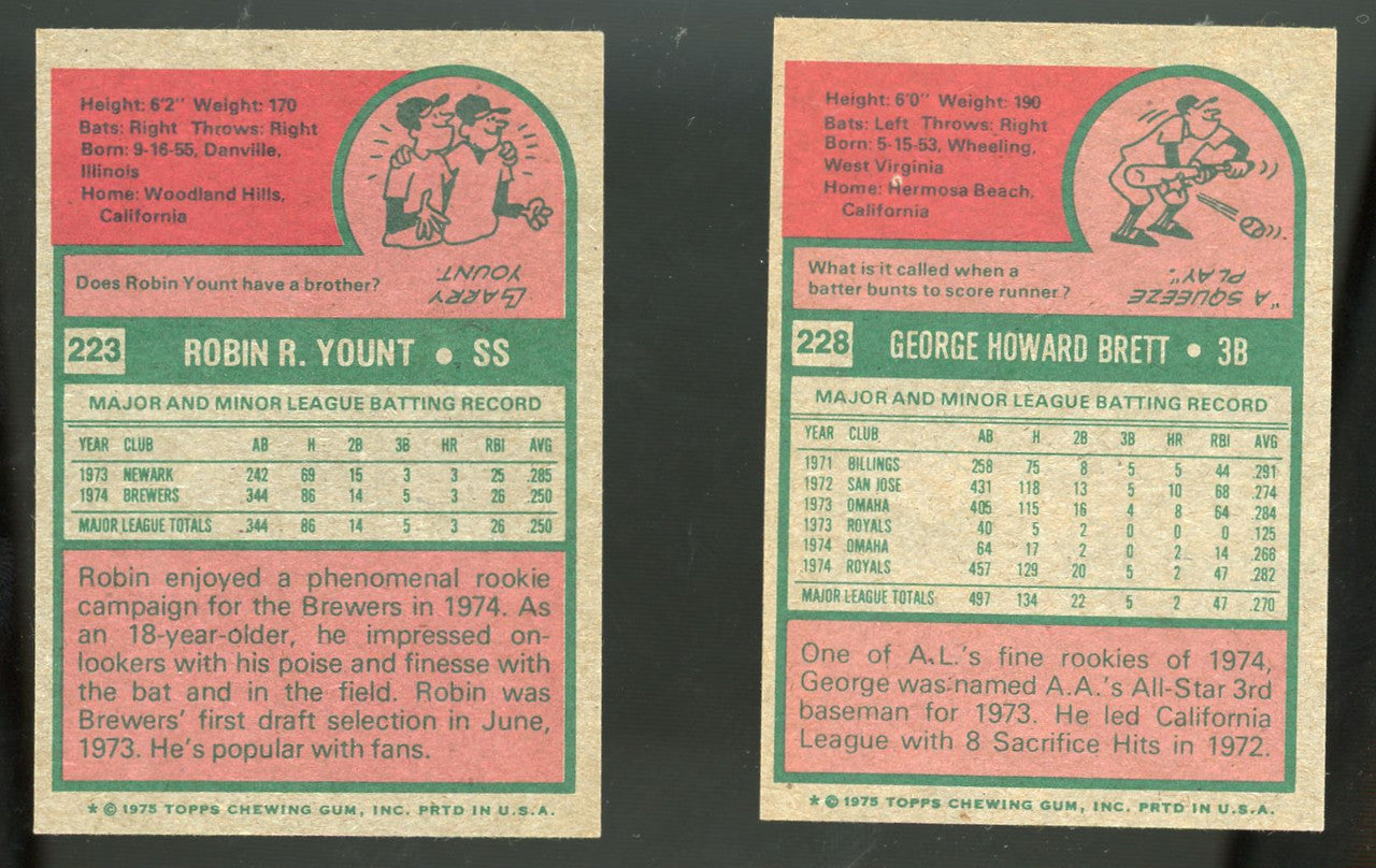 1975 Topps Mini Baseball Complete Set (660) EX-MT Overall Brett Yount