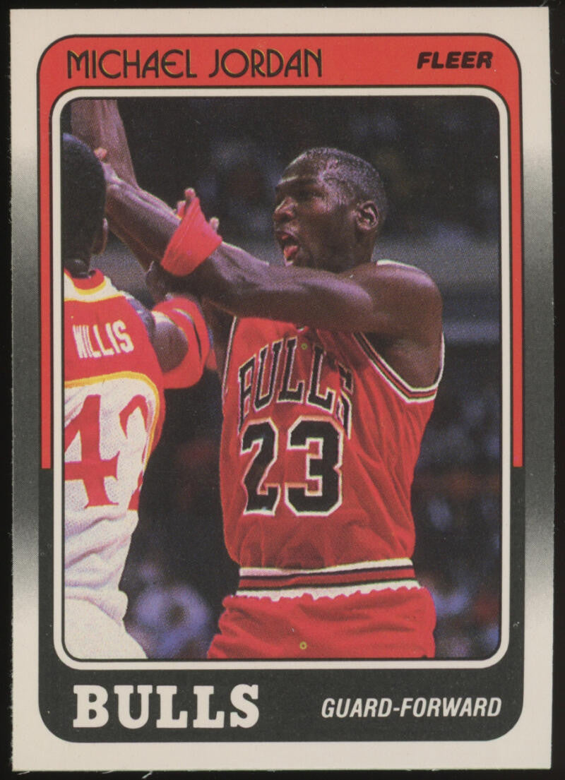 1988-89 fleer basketball michael jordan card #17
