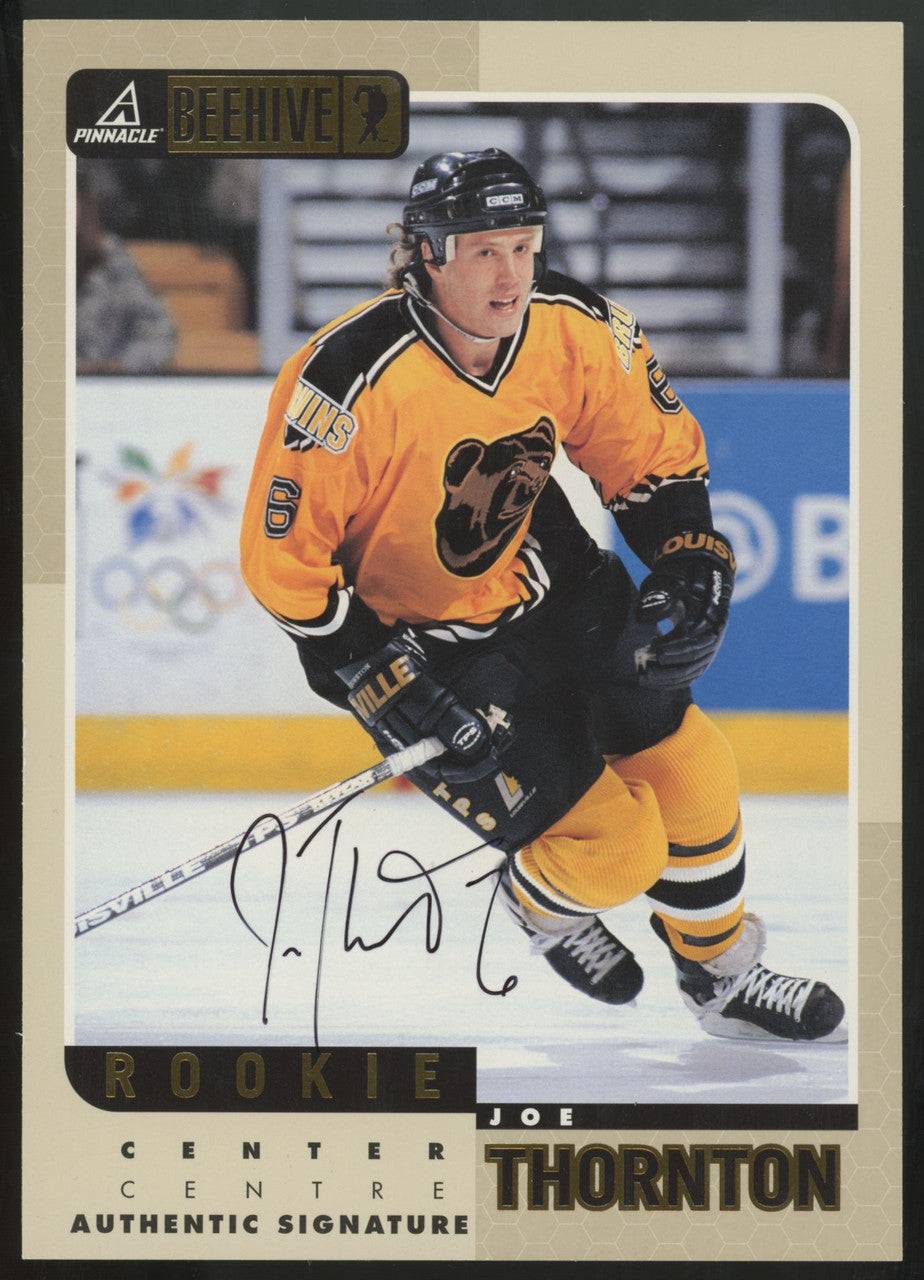 1997-98 Pinnacle Beehive Joe Thornton RC Jumbo Auto #51