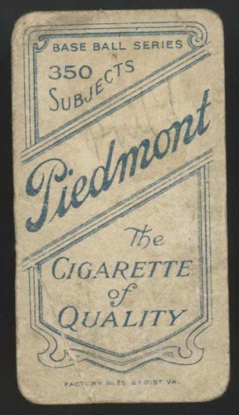 1909-11 T206 Jack Quinn Piedmont Back Poor