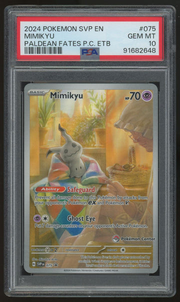 2024 Pokemon Mimikyu Pokemon Center Promo #075 PSA 10