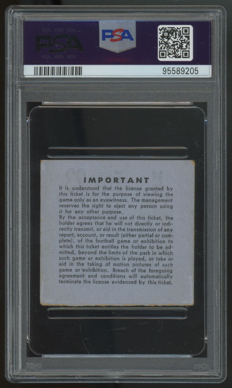 1957 Chicago Bears Ticket Stub vs. Detroit Lions Wrigley Field PSA 3