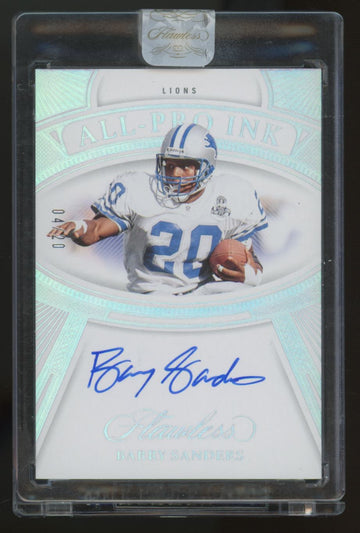 2024 Flawless Barry Sanders All-Pro Ink Silver Auto /20 #API-BSS