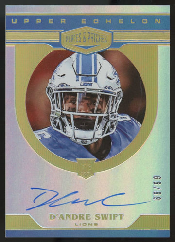 2020 Panini Plates & Patches D'Andre Swift RC Upper Echelon Auto /99 #UE-DS