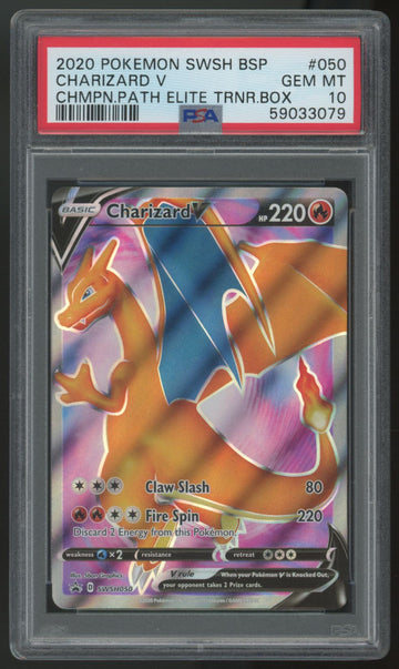 2020 Pokemon Charizard V Champions Path ETB Promo #050 PSA 10 (D)