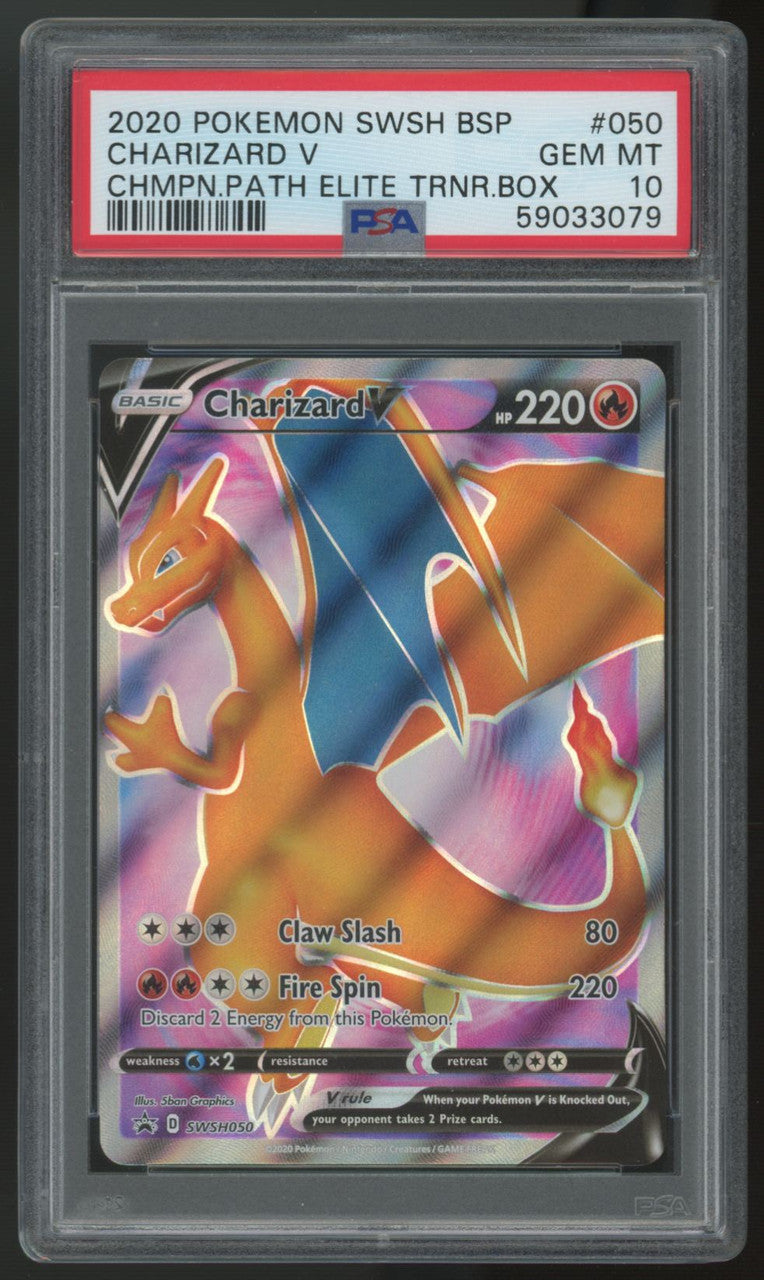 2020 Pokemon Charizard V Champions Path ETB Promo #050 PSA 10 (D)