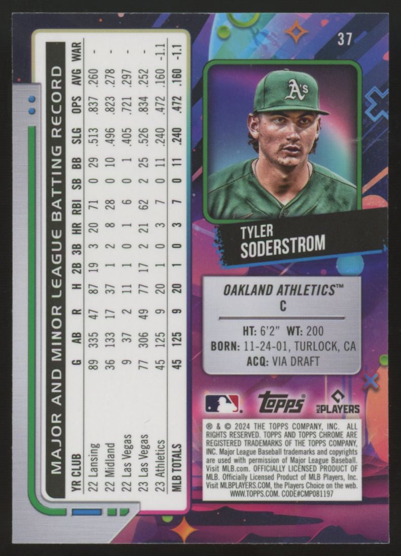 2024 Cosmic Chrome Tyler Soderstrom RC Orange Galactic Refractor /25 #37