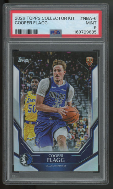 2025-26 Topps Collector Kit Cooper Flagg RC #NBA-6 PSA 9