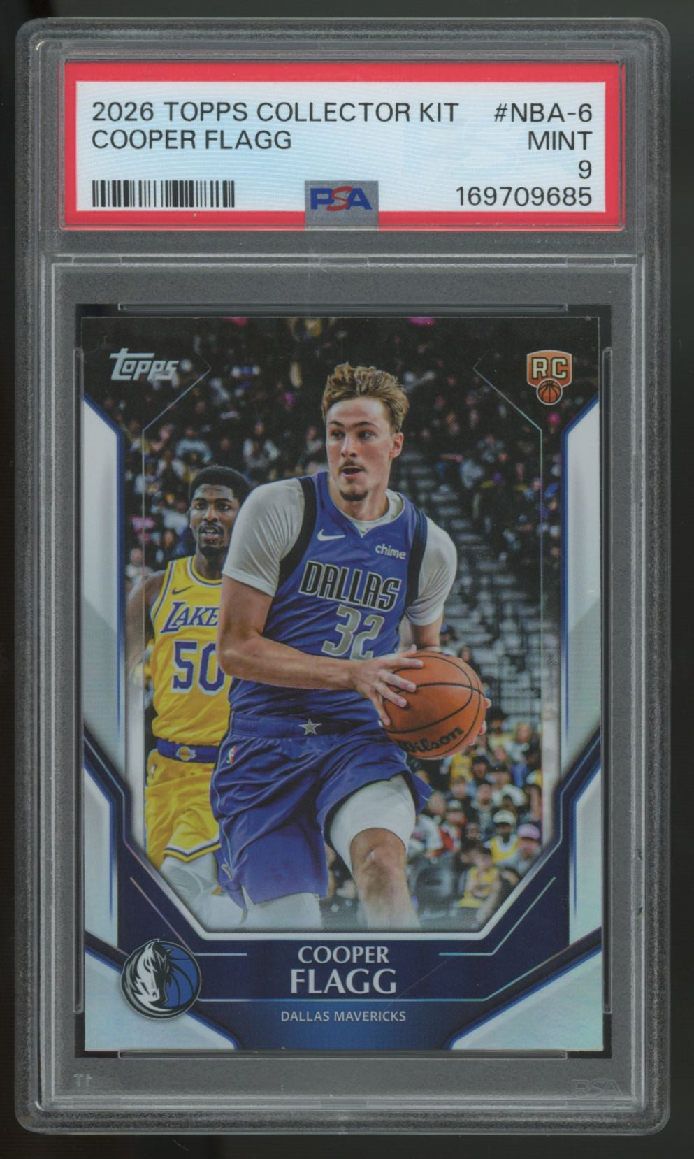 2025-26 Topps Collector Kit Cooper Flagg RC #NBA-6 PSA 9