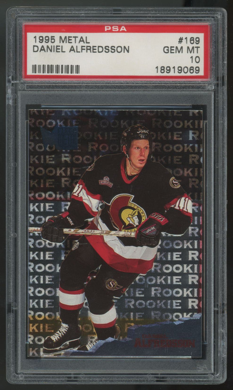 1995-96 Fleer Metal Daniel Alfredsson RC #169 PSA 10