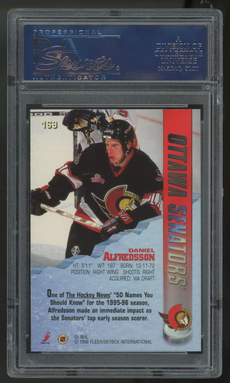 1995-96 Fleer Metal Daniel Alfredsson RC #169 PSA 10
