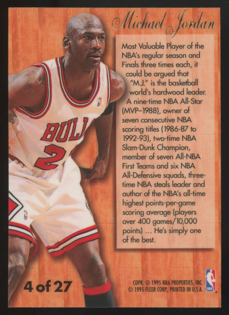 1995-96 Flair Michael Jordan Hardwood Leader #4