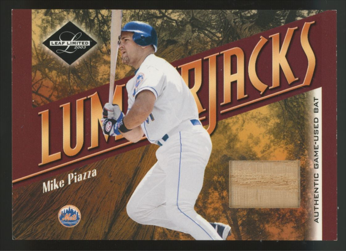2003 Leaf Limited Mike Piazza Lumberjacks Relic /25 #LJ-29