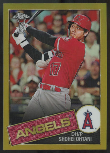 2020 Topps Chrome Ben Baller Shohei Ohtani 1985 Gold Refractor /50 #85TC-7