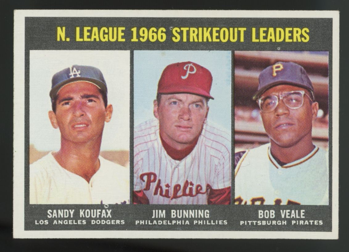 1967 Topps NL Strikeout Leaders Koufax #238 EX/MT