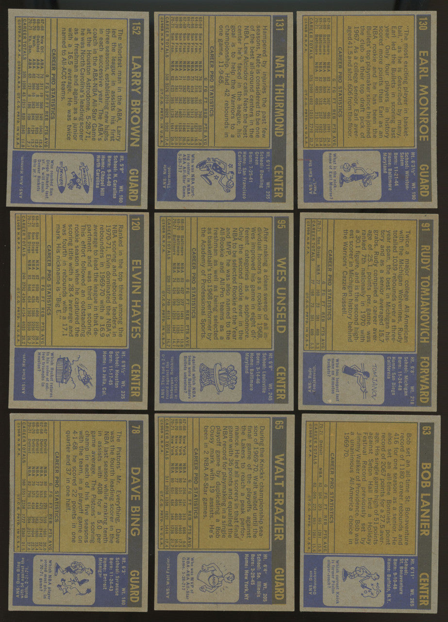 1971-72 Topps Basketball Complete Set (233) EX/MT-NM Barry RC
