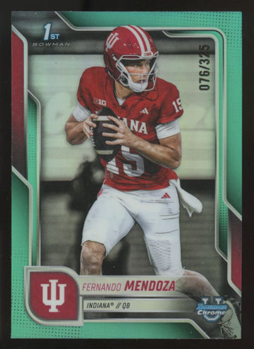 2025 Bowman Chrome University Fernando Mendoza 1st Aqua Refractor /325 #109