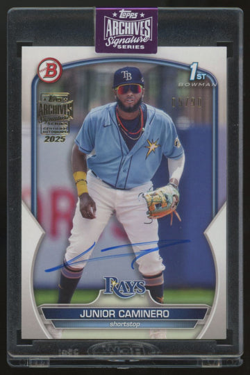2025 Topps Archives Signature Series Junior Caminero 1st Auto /90 #BP-61