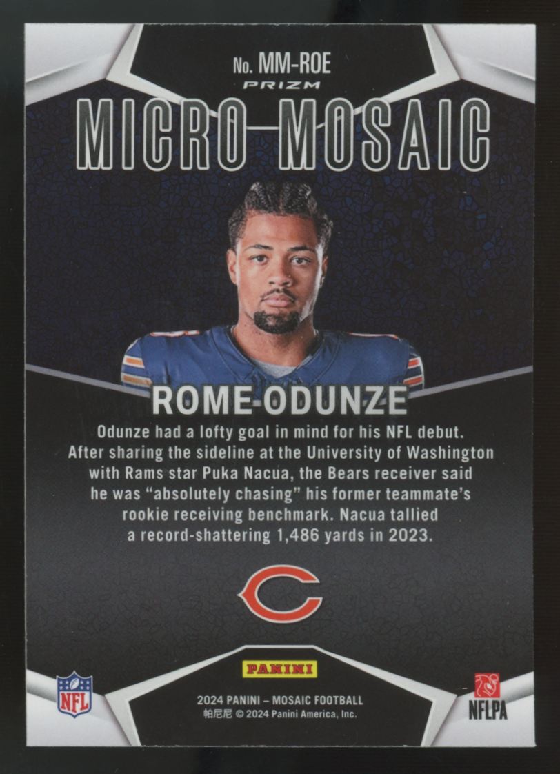 2024 Panini Mosaic Rome Odunze RC Micro Mosaic SSP #MM-ROE