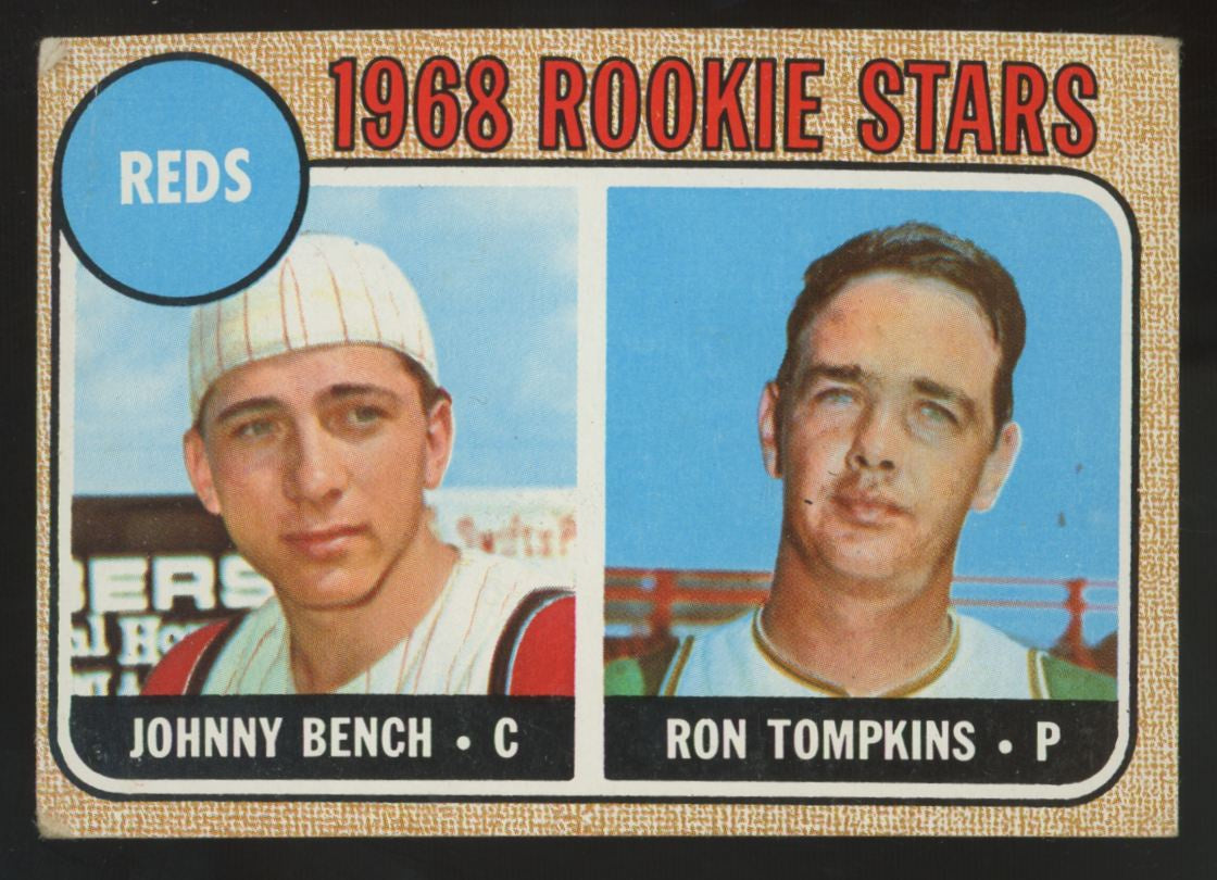 1968 Topps Johnny Bench/Ron Tompkins RC Rookie Stars #247 Good