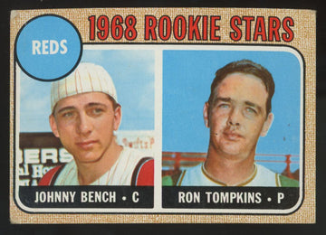 1968 Topps Johnny Bench/Ron Tompkins RC Rookie Stars #247 Good
