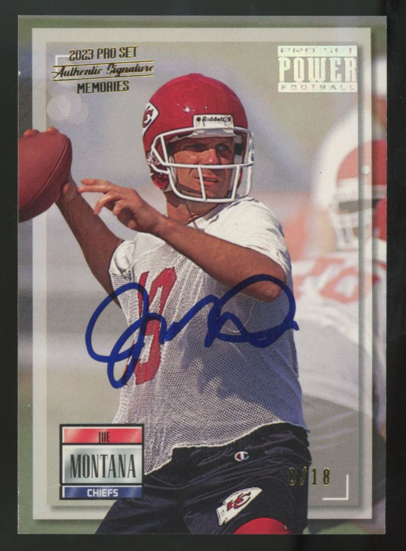 2023 Pro Set Authentic Signature Memories Joe Montana Auto /10 #200
