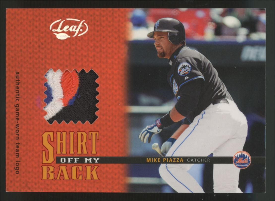 2004 Leaf Mike Piazza Shirt Off My Back Team Logo Patch /75 #SOMB-19
