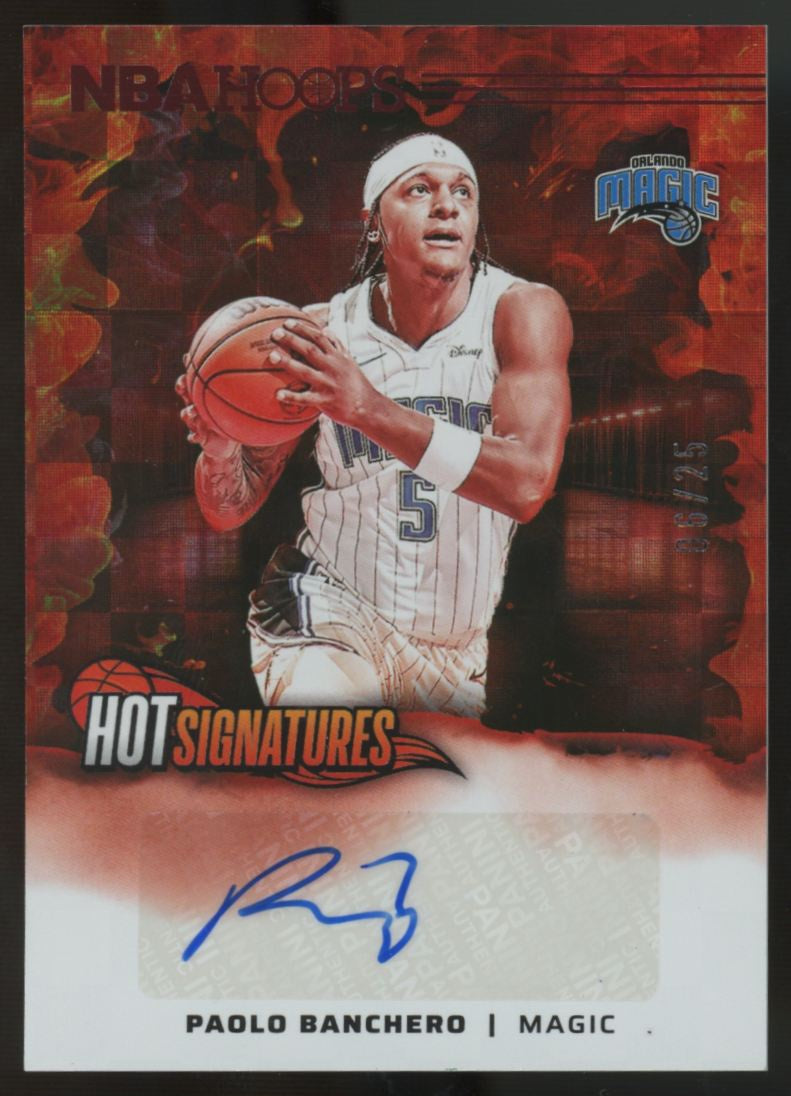 2024-25 Panini Hoops Paolo Banchero Hot Signatures Red /25 #HS-PAO