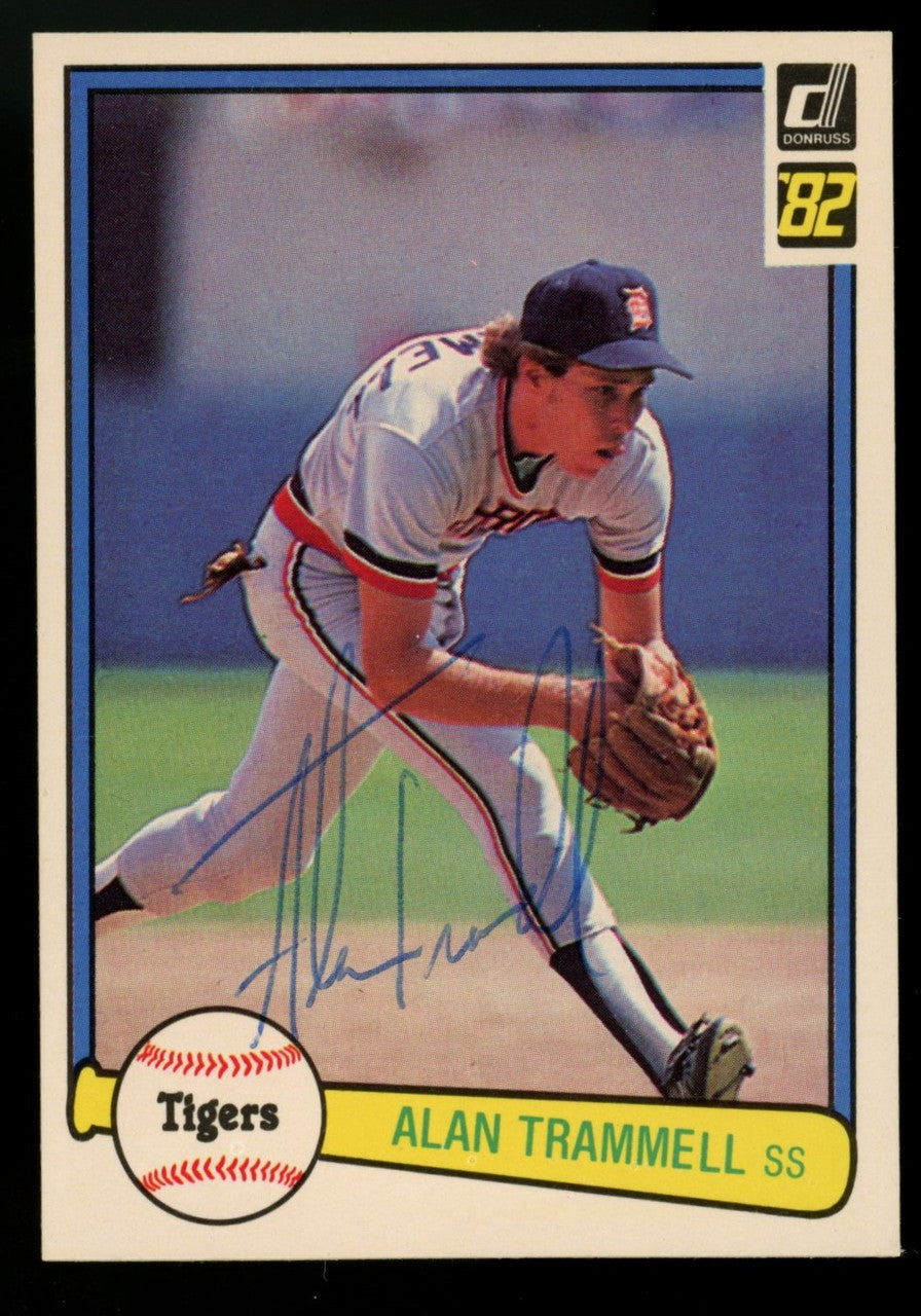 1982 Donruss Alan Trammell #76 Signed Auto JSA