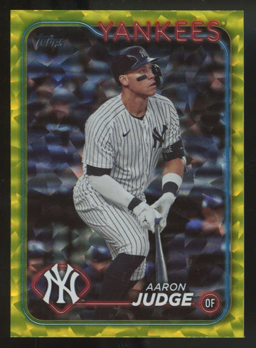 2024 Topps Series One Aaron Judge Yellow Crackle Foil Board /50 #99