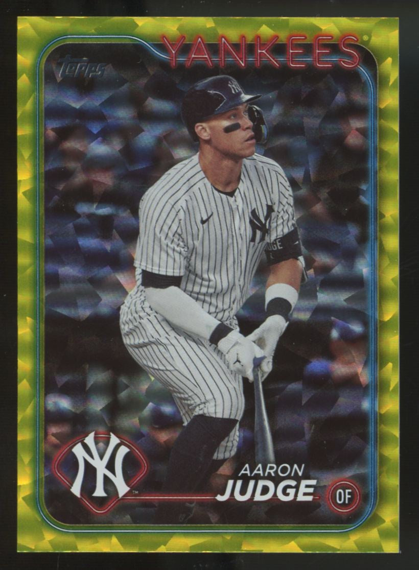 2024 Topps Series One Aaron Judge Yellow Crackle Foil Board /50 #99