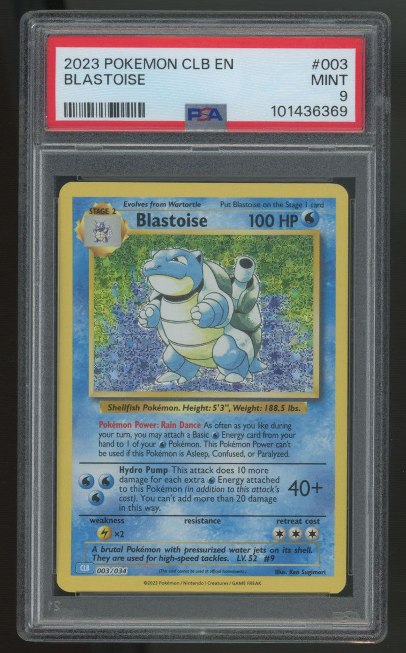 2023 Pokemon Blastoise Trading Card Game Classic Holo #003 PSA 9 (B)