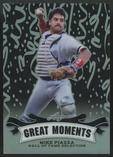 2016 Leaf Great Moments Mike Piazza Hall Of Fame Selection Black /7 #GM-10