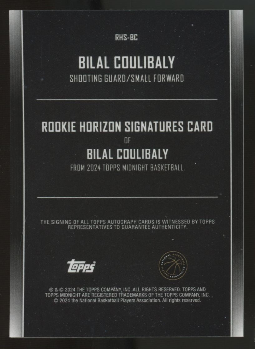 2023-24 Topps Midnight Bilal Coulibaly RC Horizon Auto #RHS-BC